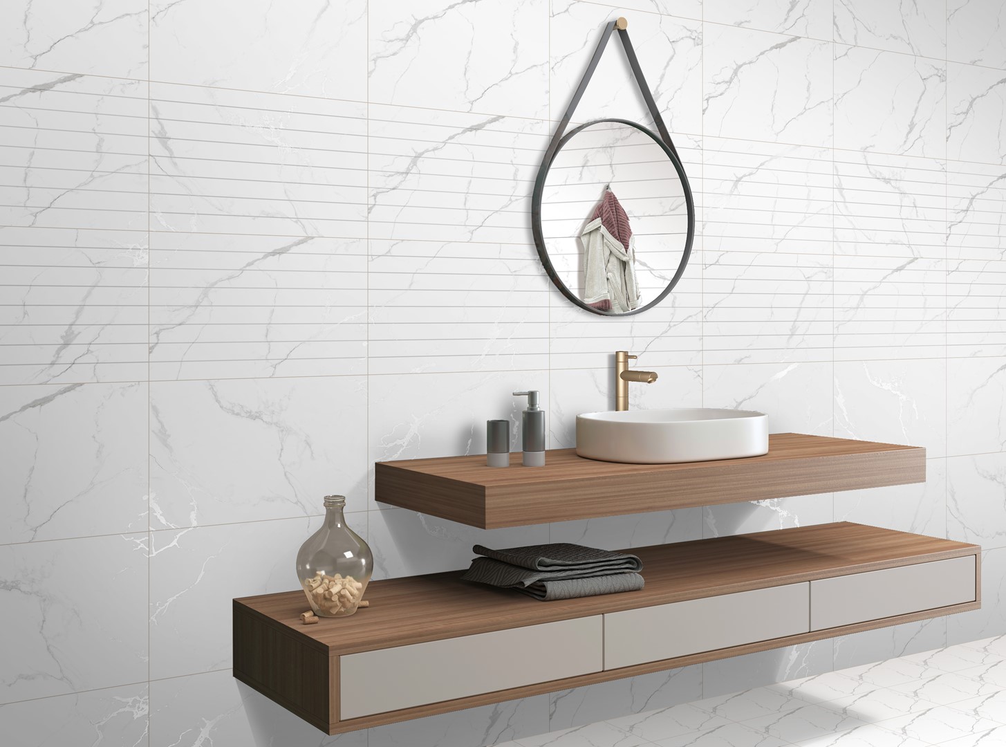 MARBLE WHITE LUSTER REKT. 30X45 GAT.1 preview